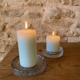 Iittala molded glass candle holder, Finland, 1965, large model