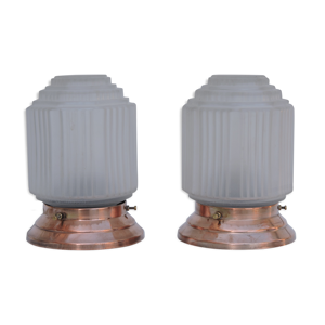 Paire de lampes building