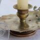 Gold-plated brass candle holder