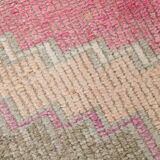 3x11 shades of pink vintage runner rug, 94x346cm