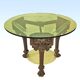 Table Design 70's  à Piétement Sculpté XIXe