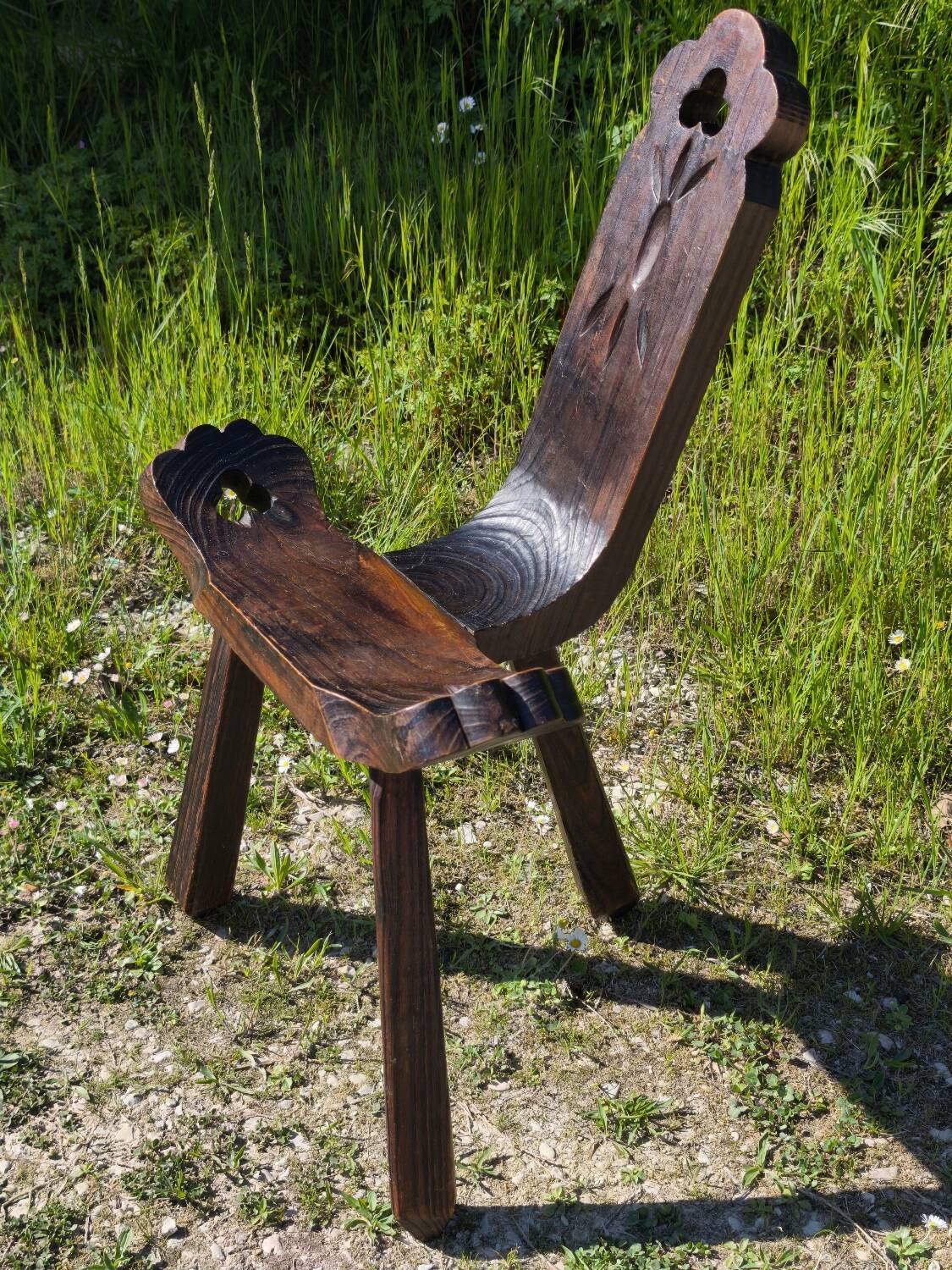 Brutalist tripod chair