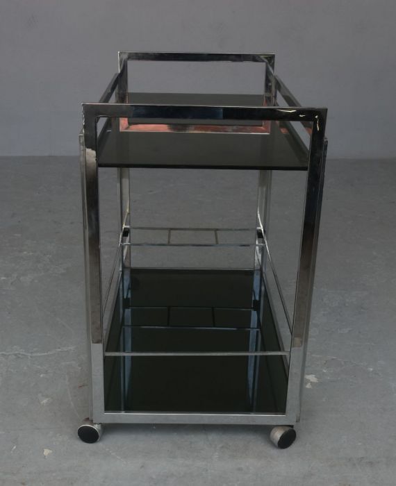 Vintage chrome rolling dessert 1950