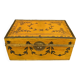 Chinese leather box with floral decor