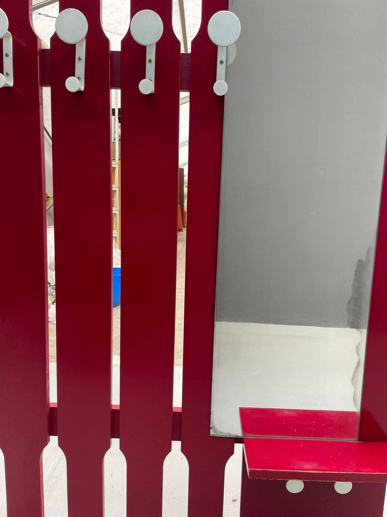 Vintage Wall-Mounted Coat Rack with Mirror and Drawer, 1960s, Czechoslovaki