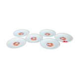Set of 6 graphic pattern dessert plates