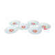 Lot de 6 assiettes à dessert motif graphique