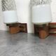 Pair of Mid Century teak wall lamps