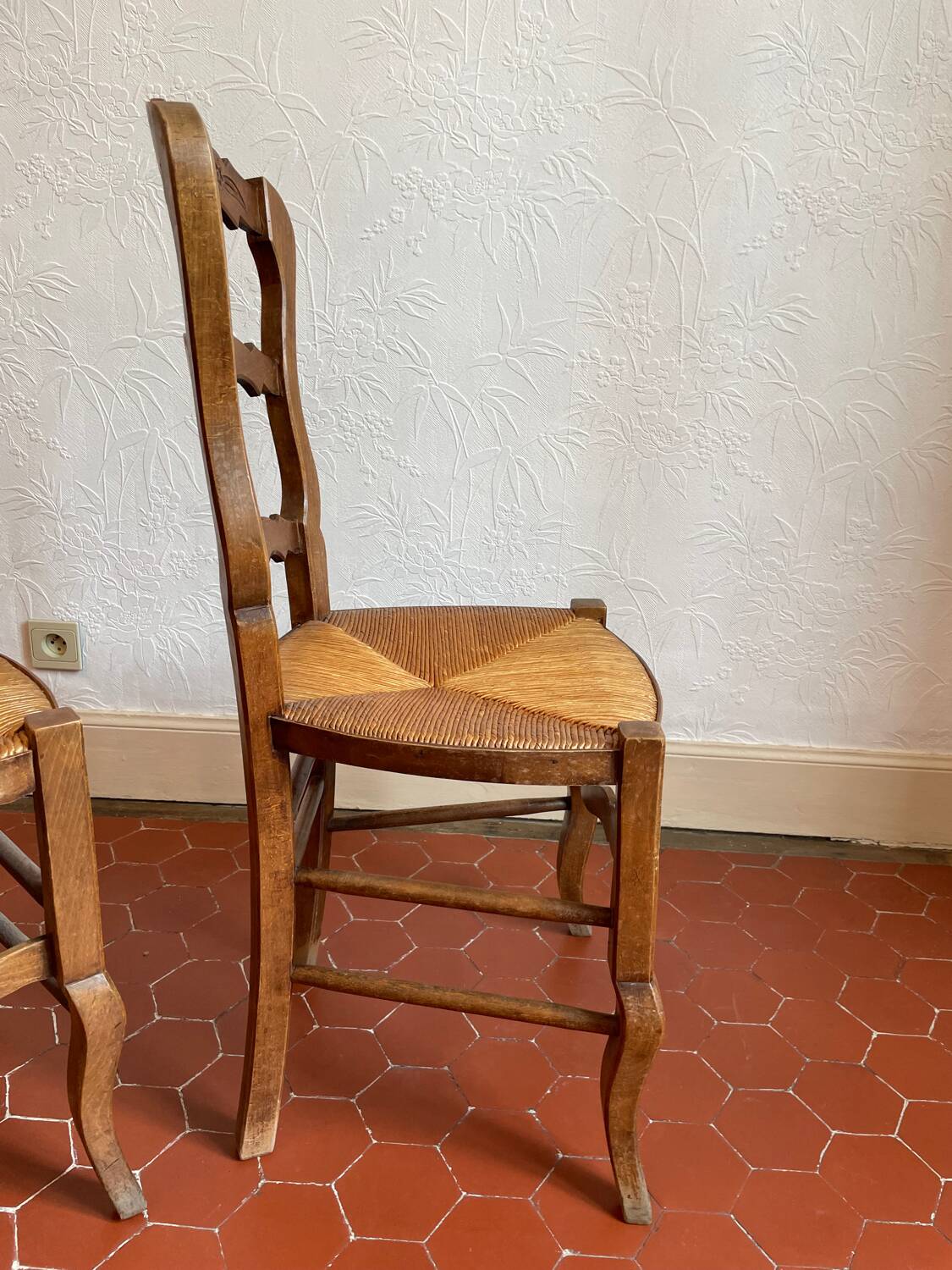 Pair of oak chairs