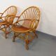 Pair of vintage rattan armchairs from the 60s