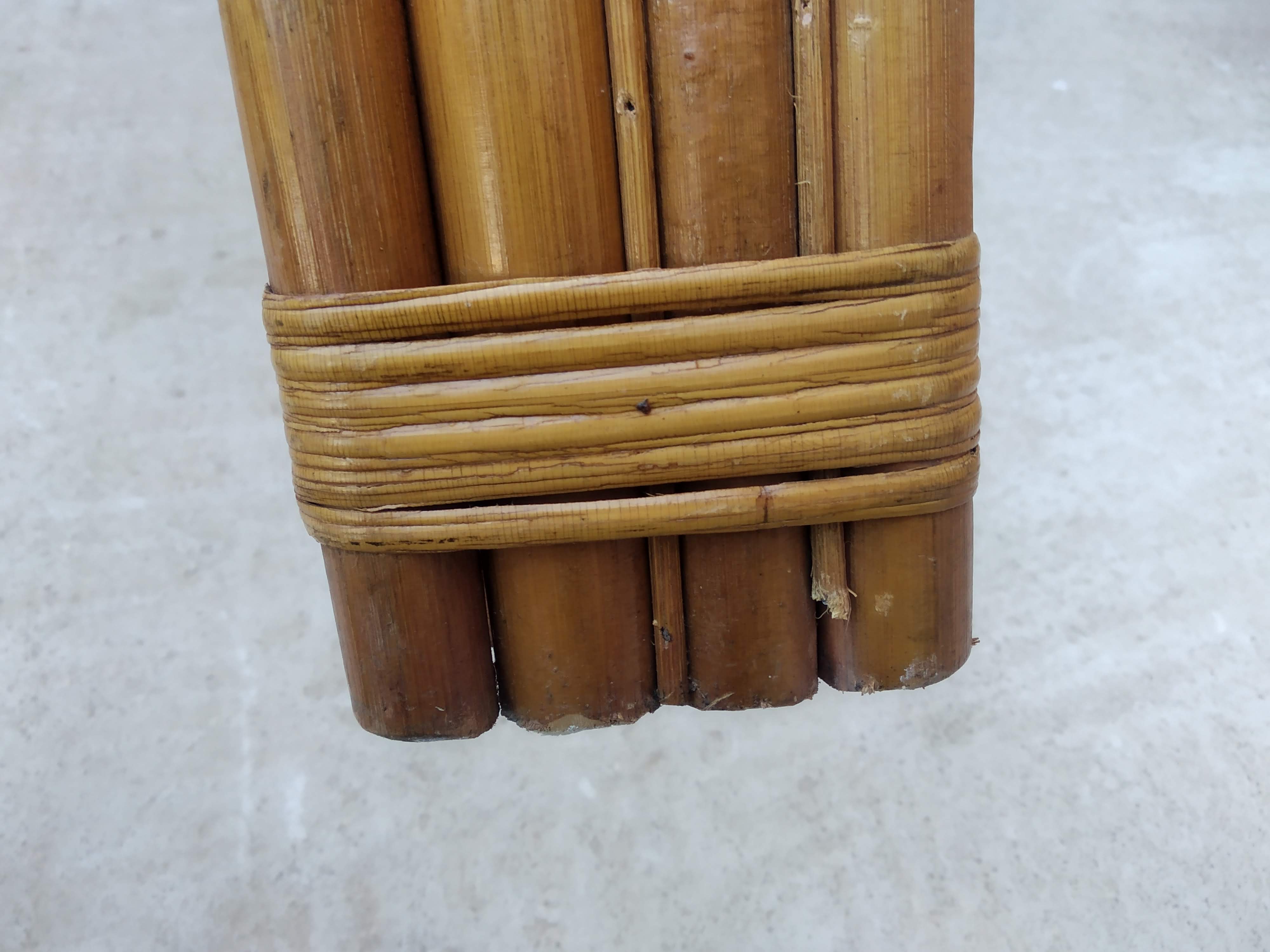 Pair of vintage rattan armchairs