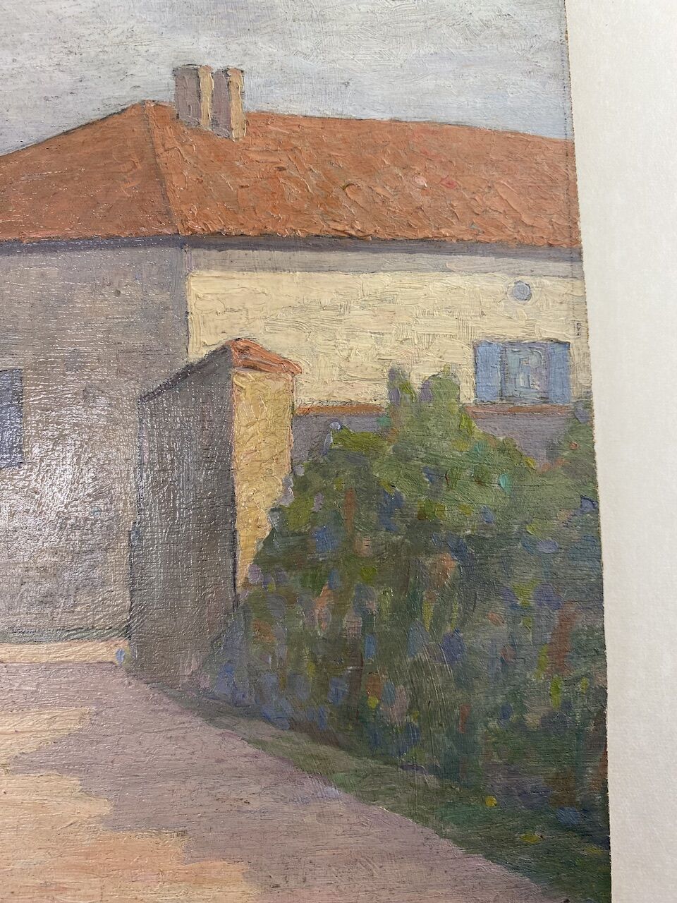 Painting landscape stamp of the artist's studio circa 1940