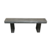 Wood and metal bench