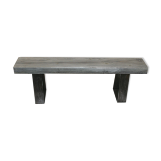 Banc bois et métal
