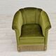 Danish velour armchair original condition beech wood 1960s