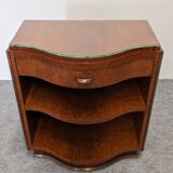 Paire de tables de chevet en loupe d'amboine Art déco vers 1920