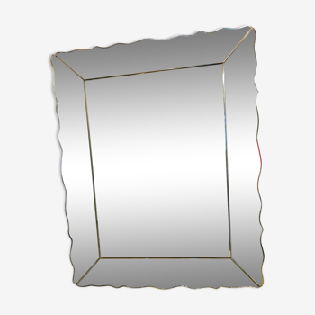 Miroir venitien avec pareclose miroir annees 50/60 rectangulaire