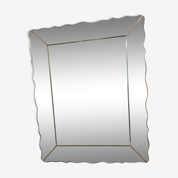 Venitian mirror with pareclose mirror 1950s/60s rectangular