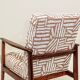 Fauteuil Vintage Design Corak Tissu Jacquard Rose Design MCM