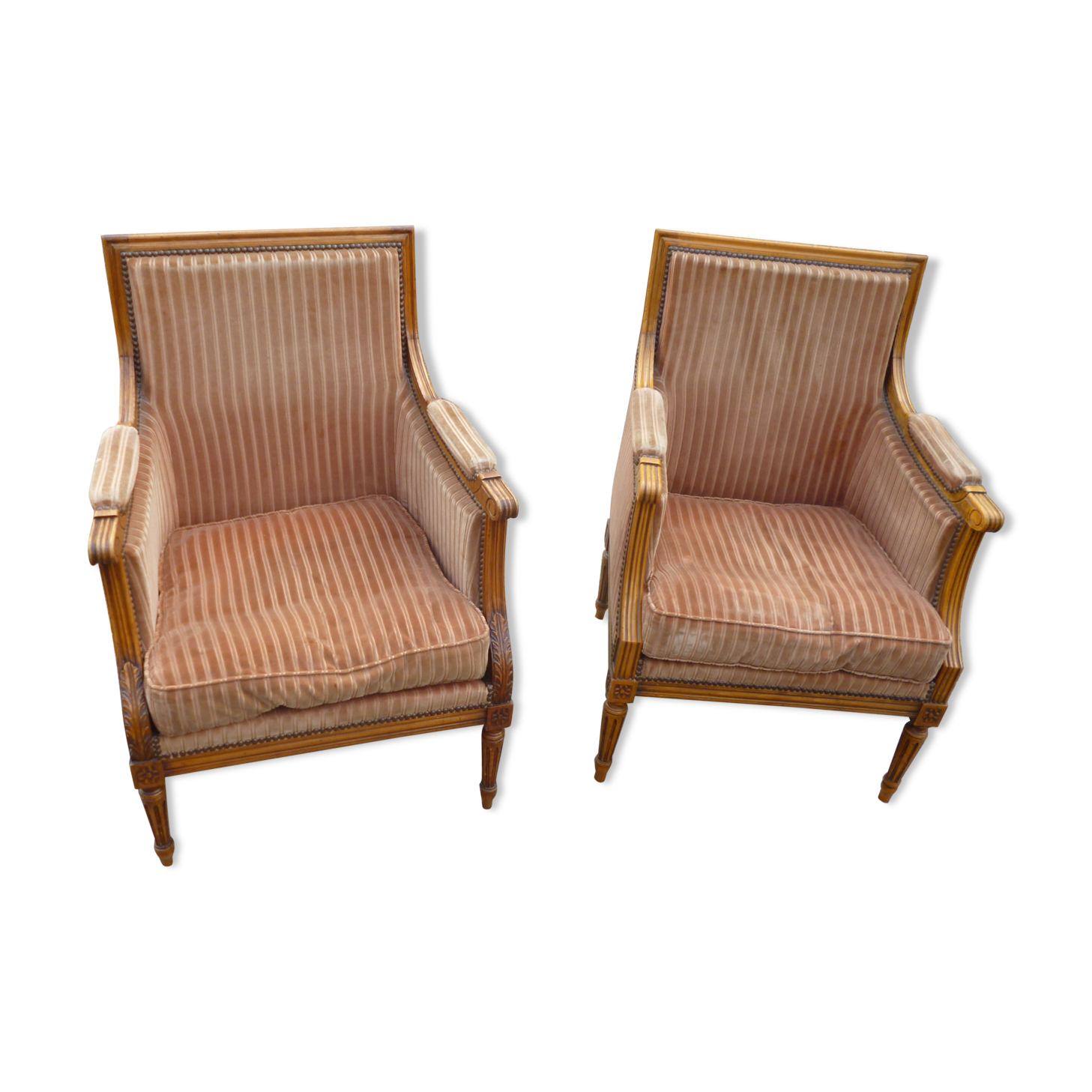 Pair of Louis XVI style armchairs