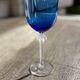 Verre Lalique modèle Roxanne bleu indigot