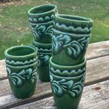Broc set and green cups