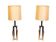 1970s Hollywood Regency Table Lamps , Brass & Chrome