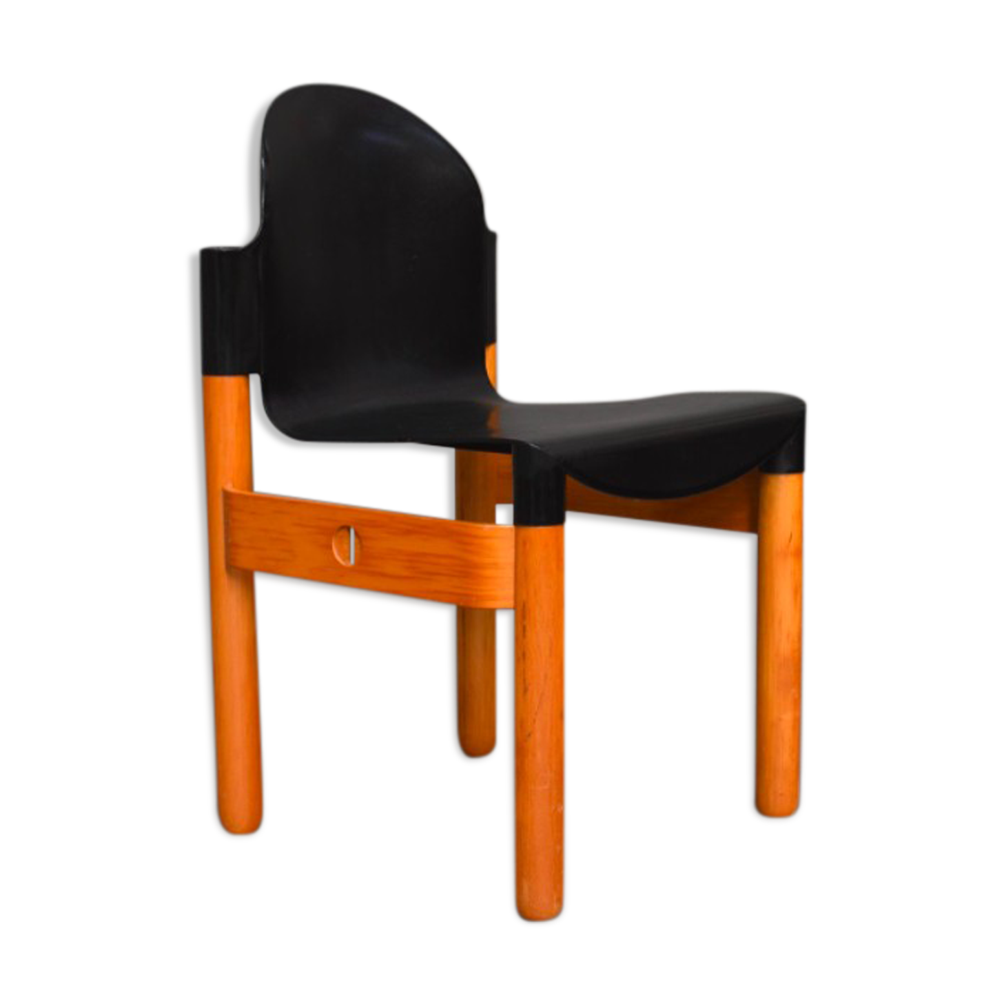 Plastic and birch chair by Gerd Lange for Thonet 70s