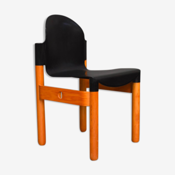 Chaise en plastique et bouleau par Gerd Lange pour Thonet années 70