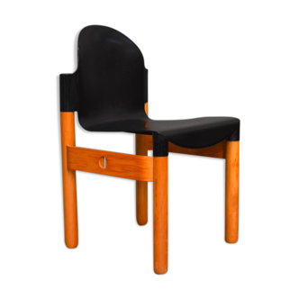 Plastic and birch chair by Gerd Lange for Thonet 70s