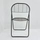 Niels Gammelgaard for Ikea grey wire metal folding chair, 1970s