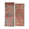 Distressed turkish small rug - set of two 1'6" x 3'7"