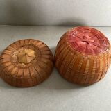 Boîte pomme osier vintage