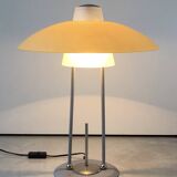 Glass and metal table lamp - Italian design 1990