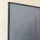 Large canvas painting, signed, contemporary abstract art in blue & gradient.