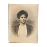 Photo de femme retouchée tirée sur papier à dessin début XX°