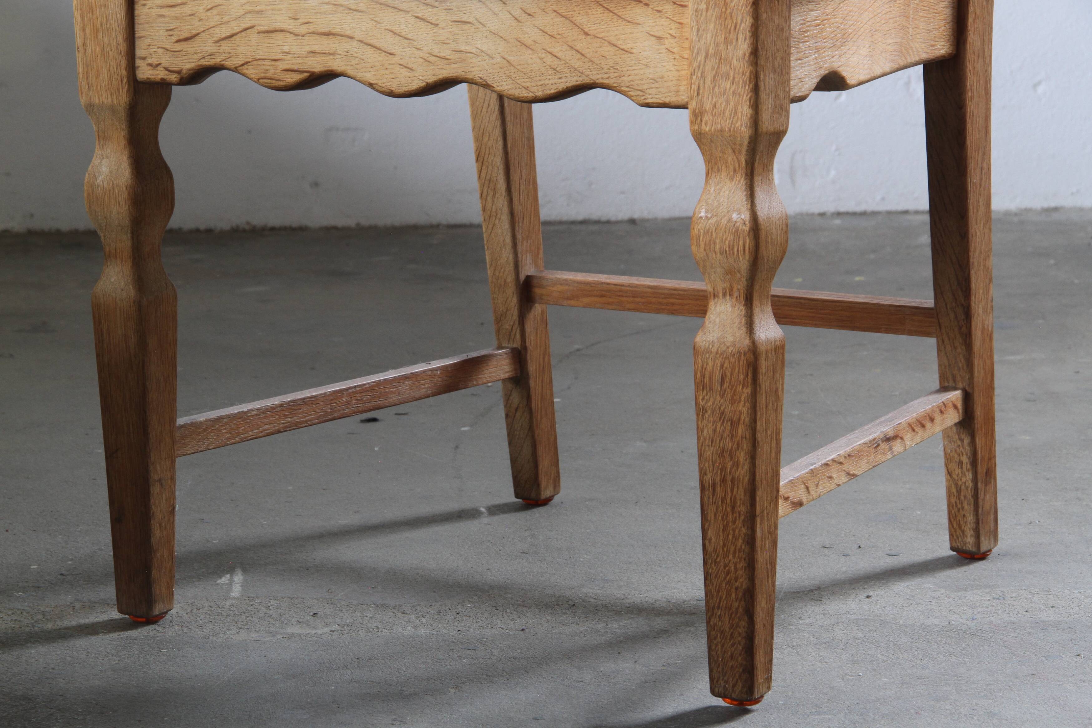 Chaises en chêne à dossier haut Razorblade vintage par Kjærnulf, années 1960, design danois