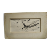 Engraving "Oriental Pheasants" 1950s