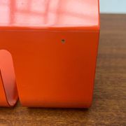 Orange metal table lamp, minimalist, modern mid-century space age, 1960s.