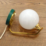 Golden lamp & opal globe