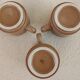 3 stoneware coffee cups