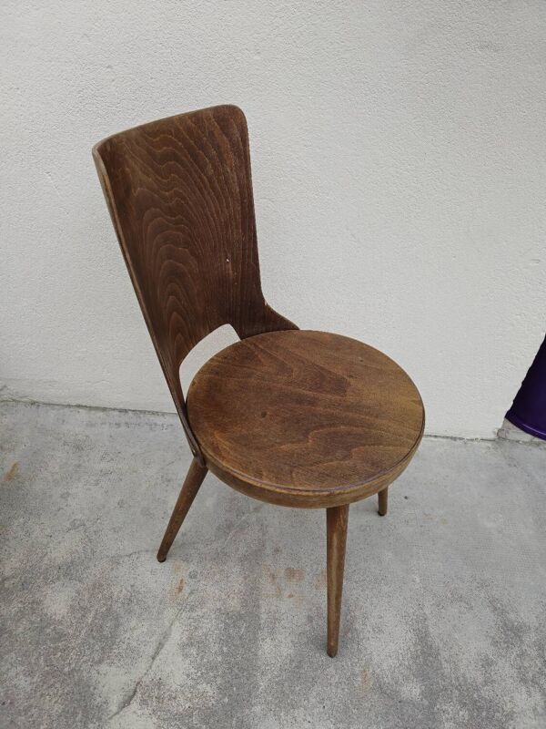 Chaise de bistrot Baumann modèle ''Dove'' vintage 1950