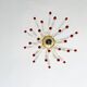 Lustre en cristal et perles de verre de Murano rouges – Élégance italien