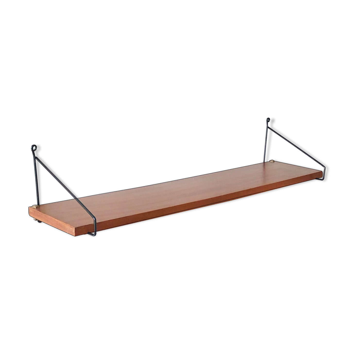 Wall shelf L82cm metal and wood