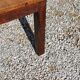 Table basse de ferme XIXième siècle plateau merisier piètement chêne 1 tiroir pieds fuseaux