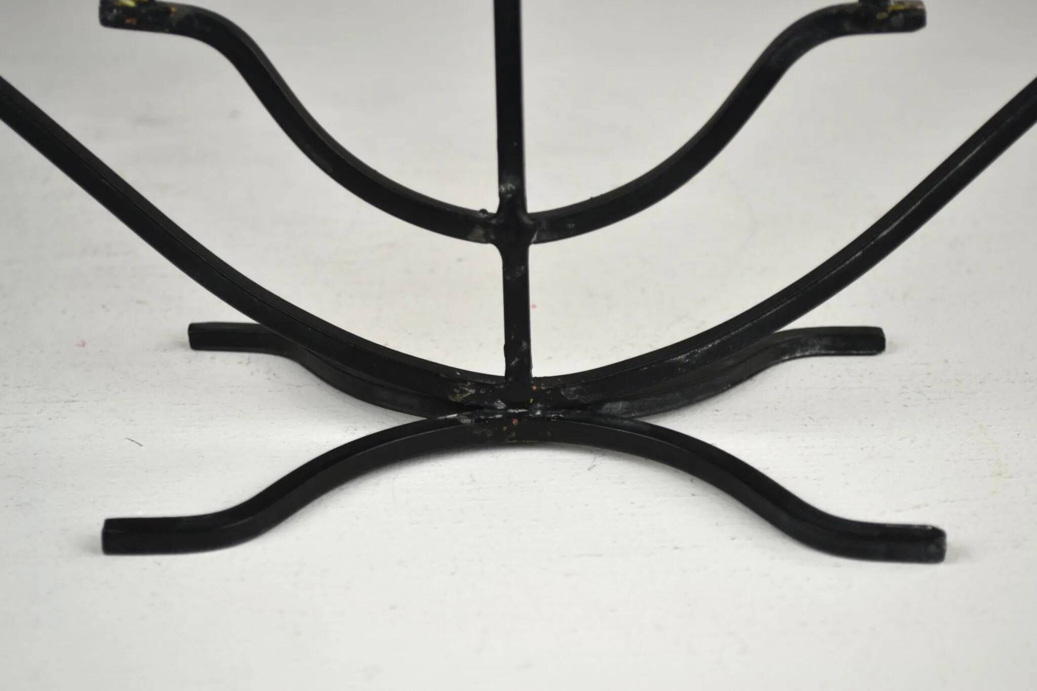 Four-Candle Candelabra with Brass Bell — Ystad-Metall, Sweden, 1950s