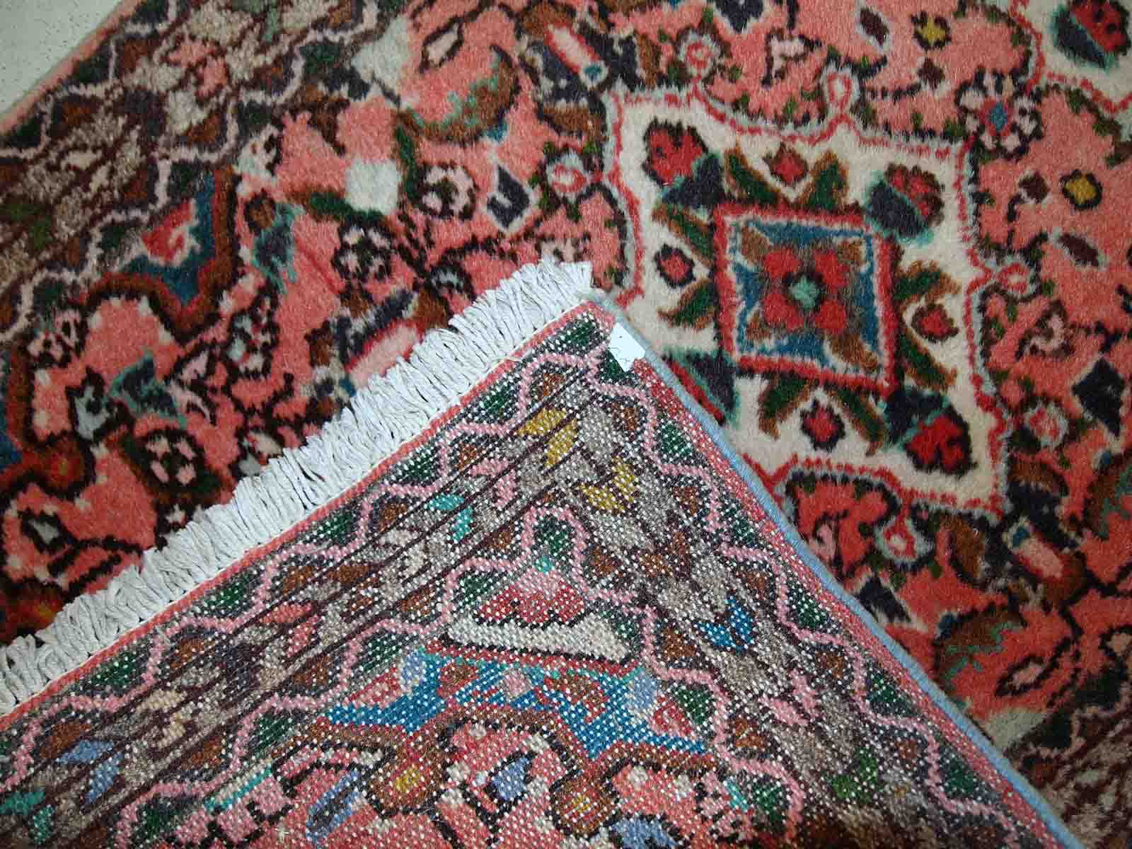 Vintage oriental handmade carpet 59cm x 93cm 1970s, 1c617