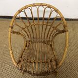 Children's rattan shell armchair