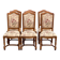 6 Louis XIII chairs in solid wood with floral fabric from the 20th century.