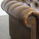 Fauteuil Chesterfield vintage en cuir de vache anglais